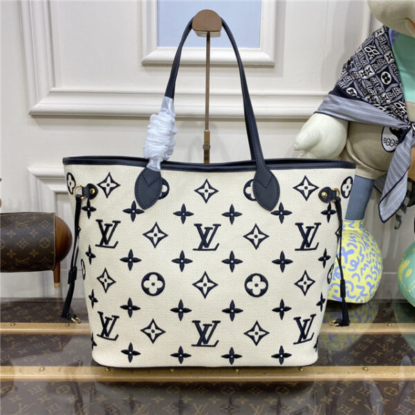 Louis Vuitton Neverfull MM M22838 Black/Beige