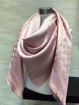 Louis Vuitton Monogram Shine Shawl (Rose and Black)