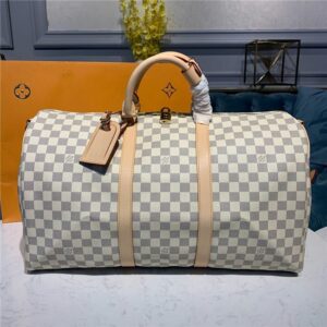 Louis Vuitton Keepall Bandouliere 50 Damier Azur Canvas