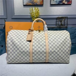 Louis Vuitton Keepall Bandouliere 55 Damier Azur Canvas