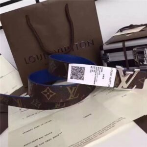 Louis Vuitton Initiales 30mm Reversible Belt (Blue)