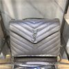 YSL Medium LOULOU Chain Bag Grey “Y” Matelasse Leather