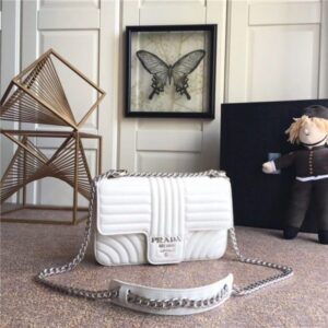 Prada Diagramme Leather Shoulder Bag (Varied Colors)