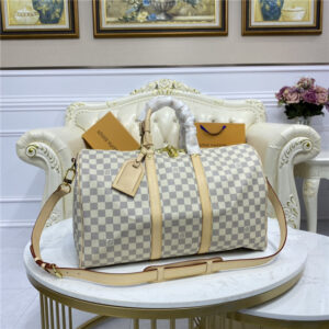 Louis Vuitton Keepall Bandouliere 45 Damier Azur Canvas