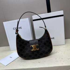 Celine Ava Triomphe Bag in Triomphe Canvas