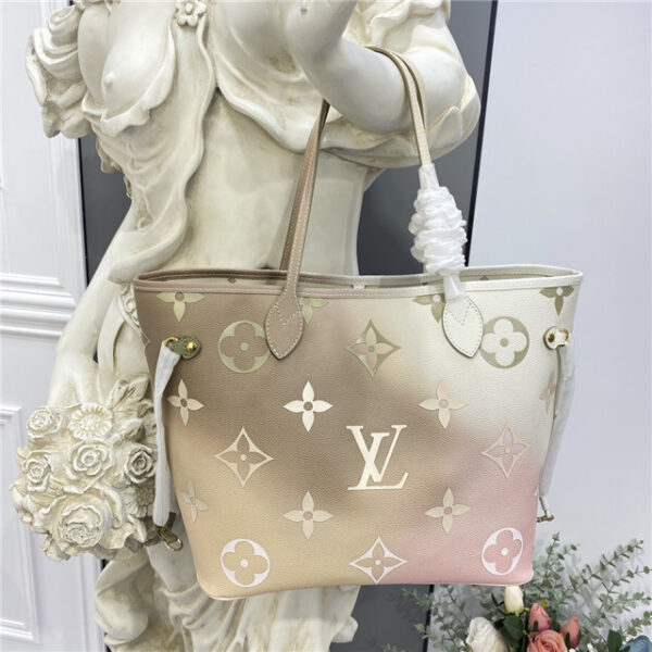 Louis Vuitton Neverfull MM Sunset Khaki Tote