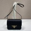 Prada Embleme Saffiano Shoulder Bag 1BD320 Black
