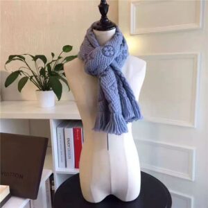 Louis Vuitton Logomania Scarf (Pearl Grey)