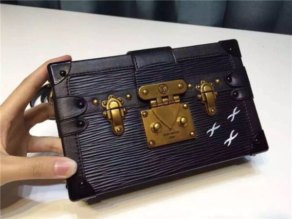 Louis Vuitton Petite Malle Black Epi Leather
