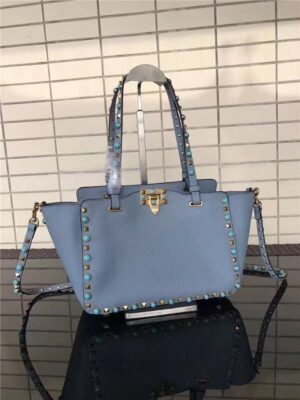 Valentino Rockstud Rolling Blue With Turquoise Stone
