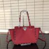 Valentino Rockstud Rolling Red with Black stones