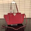 Valentino Rockstud Rolling Red with turquoise stones