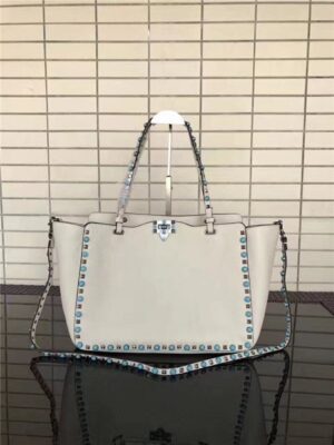 Valentino Rockstud Rolling White with turquoise stone