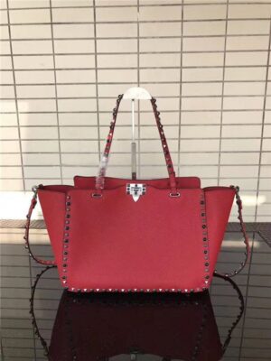 Valentino Rockstud Rolling Red with Black stones