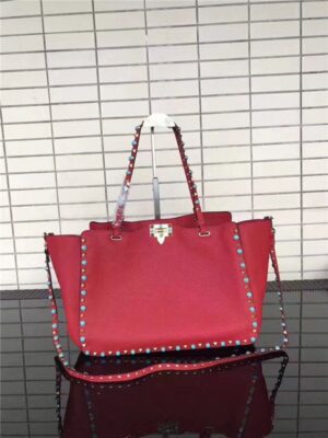 Valentino Rockstud Rolling Red with turquoise stone
