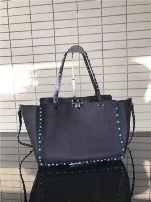 Valentino Rockstud Rolling Black with turquoise stone