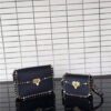 Valentino Rockstud textured-leather Black with multicolored cabochons