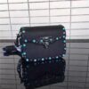 Valentino Rockstud small Black with turquoise stone