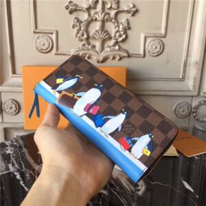 Louis Vuitton Clemence Wallet Damier Ebene Canvas