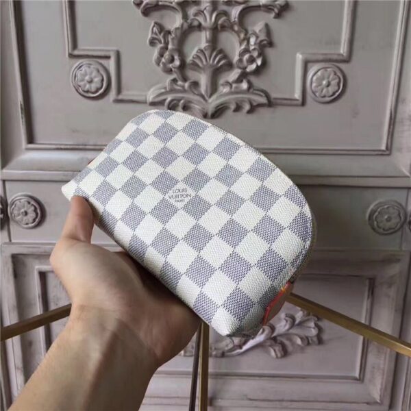 Louis Vuitton Cosmetic Pouch Damier Azur Canvas