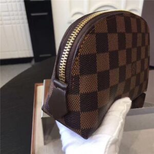 Louis Vuitton Cosmetic Pouch Damier Ebene Canvas