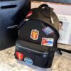 Yves Saint Laurent City Backpack With Patches Black Twill And Leather