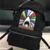 Yves Saint Lautent City Sweet Dreams Backpack With Pocket Patch Black Twill And Leather