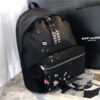 Yves Saint Laurent City Backpack With Pocket Patch Black Twill And Leather