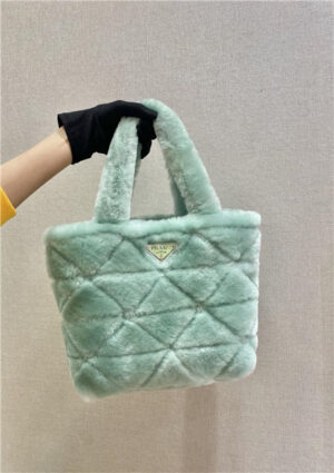 Prada Quilted Shearling Tote Bag (Varied Colors) 1BG378