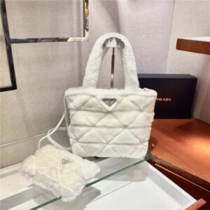 Prada Quilted Shearling Tote Bag (Varied Colors) 1BG378