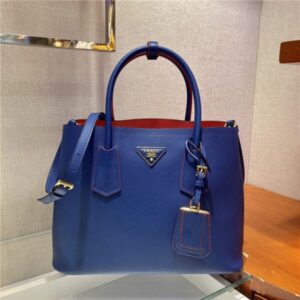Prada Medium Double Textured-leather Tote (Varied Colors)