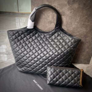 YSL Icare Maxi Shopping Bag In Quilted Lambskin