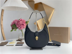 Bvlgari Serpenti Ellipse 291640 Black Leather