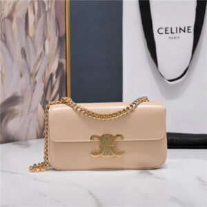Celine Chain Shoulder Bag Triomphe 197993 Beige