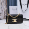 Celine Chain Shoulder Bag Triomphe 197993 Black