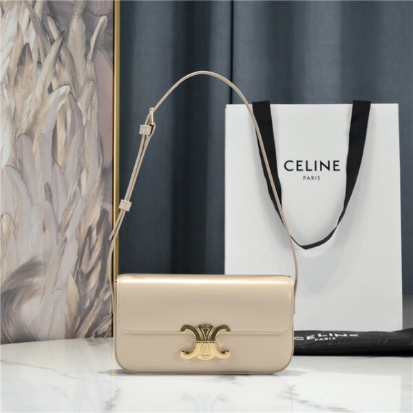 Celine Triomphe Shoulder Bag 194143 Beige