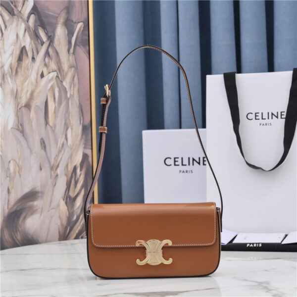 Celine Triomphe Shoulder Bag 194143 Tan
