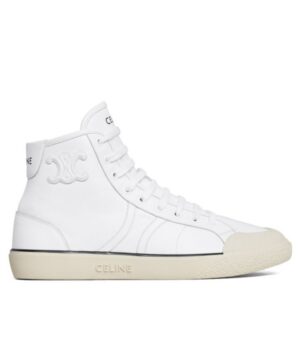 Celine Unisex As-02 Mid Low Lace-Up Celine Alan Sneakers White