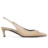 Celine Womens Alma Triomphe Slingback In Lambskin Khaki