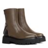 Celine Womens Bulky Boots With Back Zip And Triomphe In Calfskin