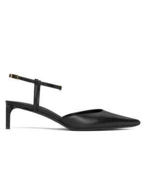 Celine Womens Kitten With Strap Triomphe In Calfskin Gold Finishing Black