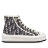 Dior Womens WalknDior High-Top Platform Sneaker Dark Blue