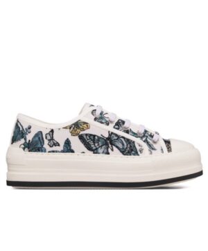 Dior Womens WalknDior Platform Sneaker Dark Blue