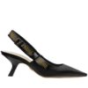 Dior Womens ja Dior high-heeled shoe Black lambskin studs Black