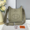 Hermes Evelyne PM Shoulder Bag 1189 Gray Clemence Original leather