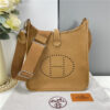 Hermes Evelyne PM Shoulder Bag 1189 Tan Clemence Original leather