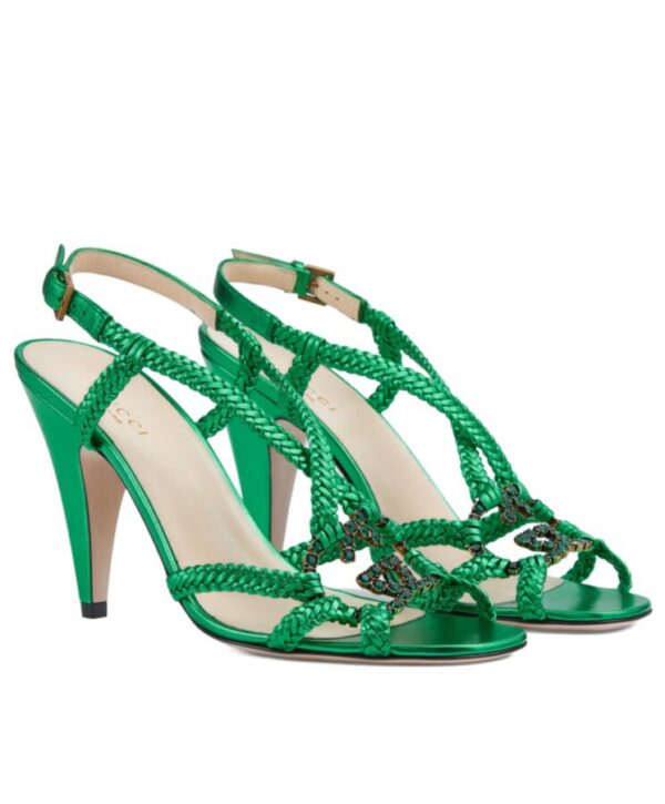 Gucci Womens Crystal Interlocking G Sandal 739098