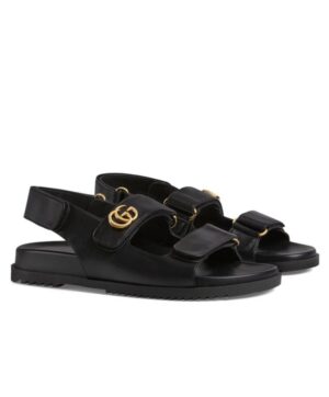 Gucci Womens Double G Sandal 771578 Black