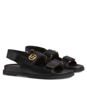 Gucci Womens Double G Sandal 771578 Black