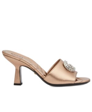 Gucci Womens Double G Slide Sandal 772624 Golden